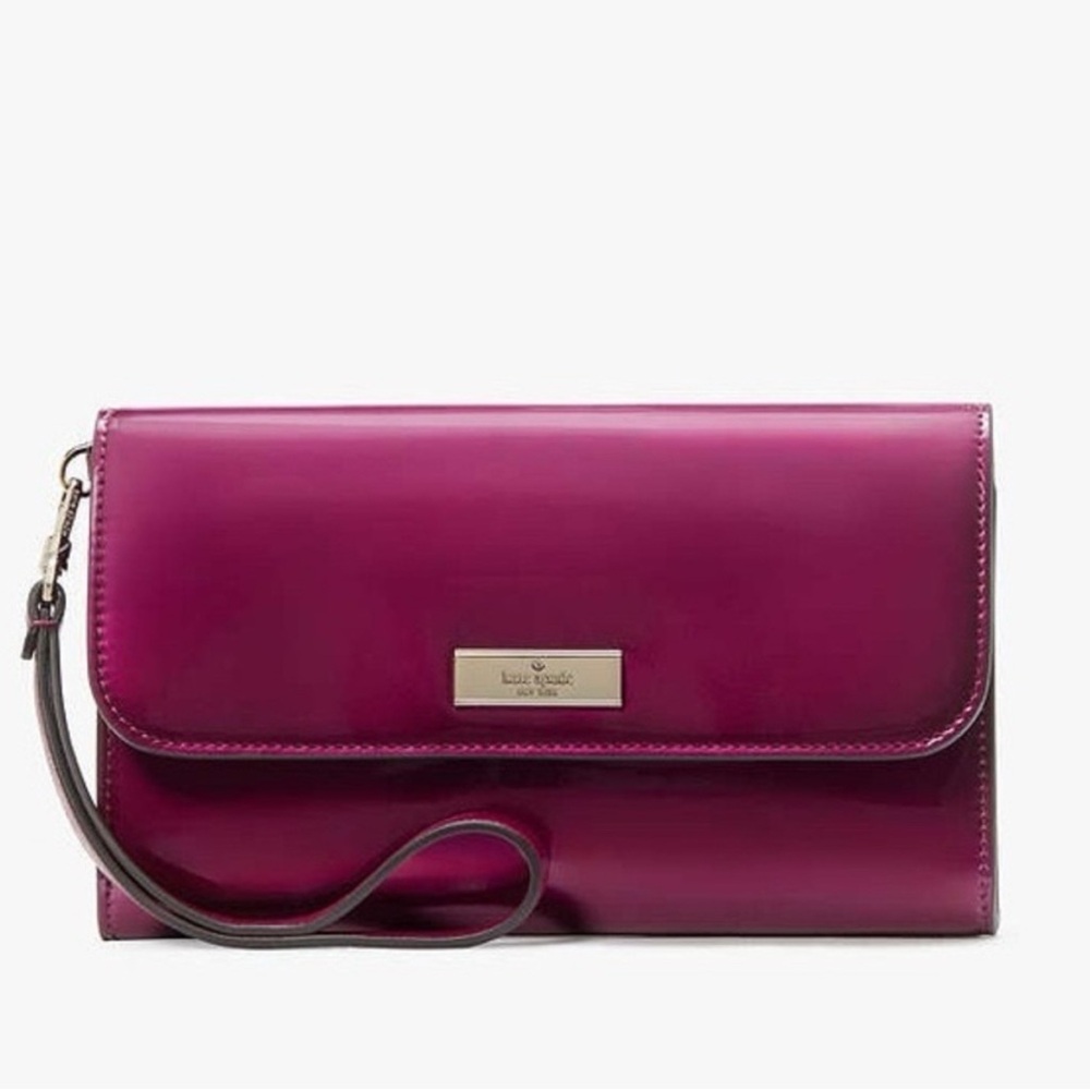Kate Spade Magenta Clutch with Wrist Strap